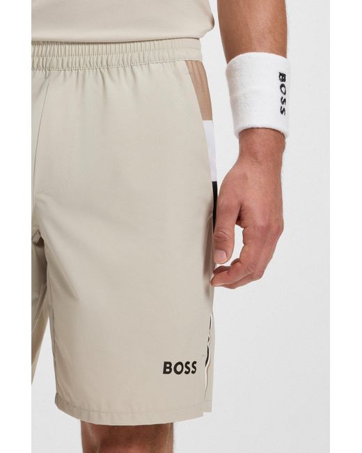 Boss Gray Elastic Waist Shorts for men