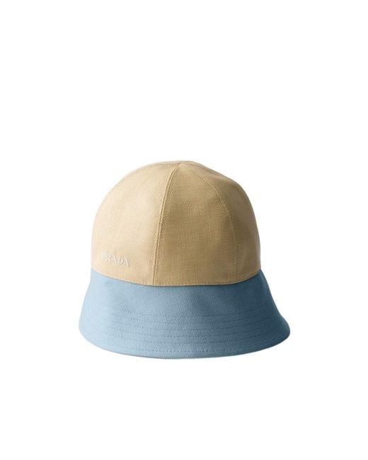 Prada Blue Canvas Hat