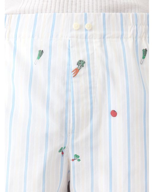 Jacquemus Blue Le Caleçon Striped Boxer Shorts for men