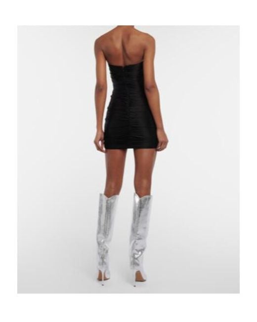 Alexandre Vauthier Black Strapless Jersey Minidress