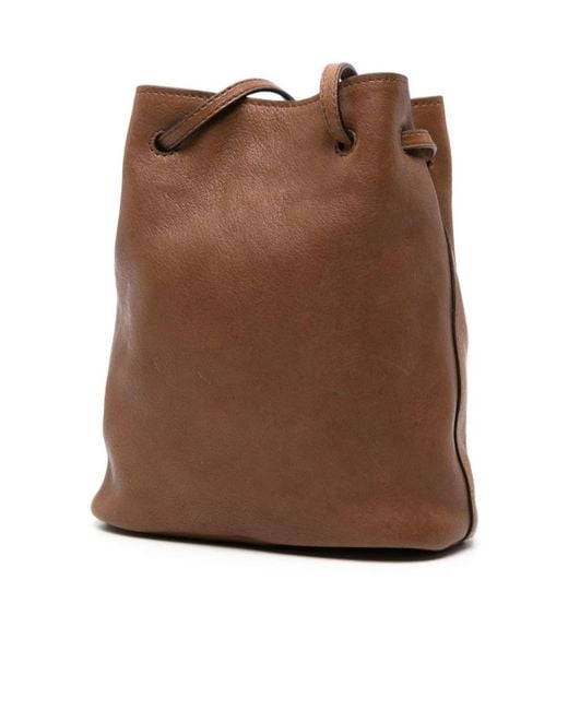 Miu Miu Brown Drawstring Shoulder Bag