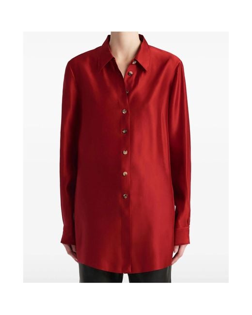 Khaite Red Buttoned Shirt