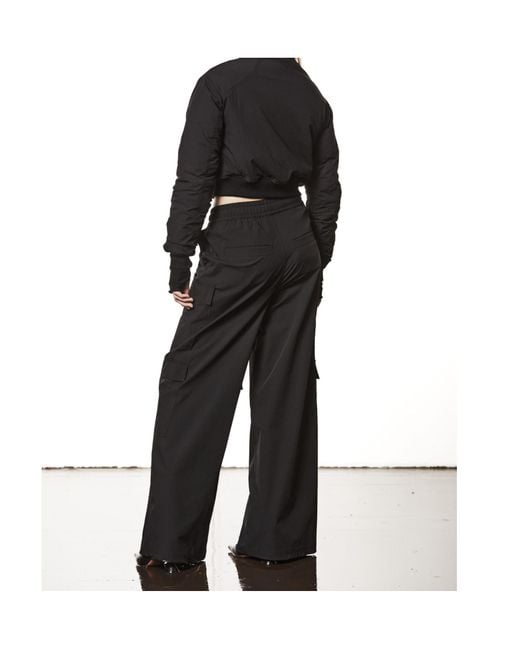 Thom Krom Black Zip-Up Ruched Bomber Jacket