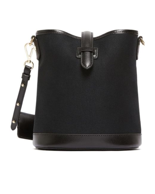 Weekend by Maxmara Black Small Canvas Bucket Bag