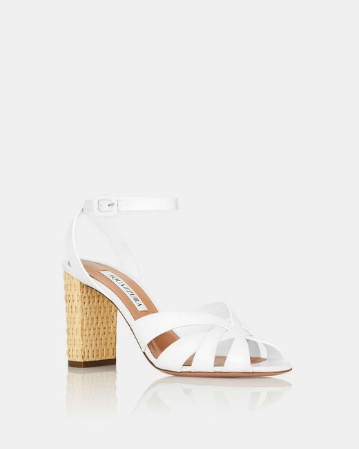 Aquazzura White Copacabana Sandals
