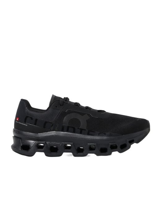 On Shoes Black Cloudmonster Lace-Up Sneakers for men