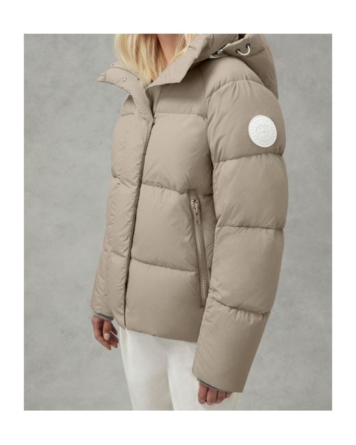 Canada Goose Brown Hooded Quilted Down Jacket