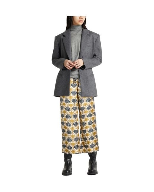 Max Mara Metallic Floral Printed Long Pants