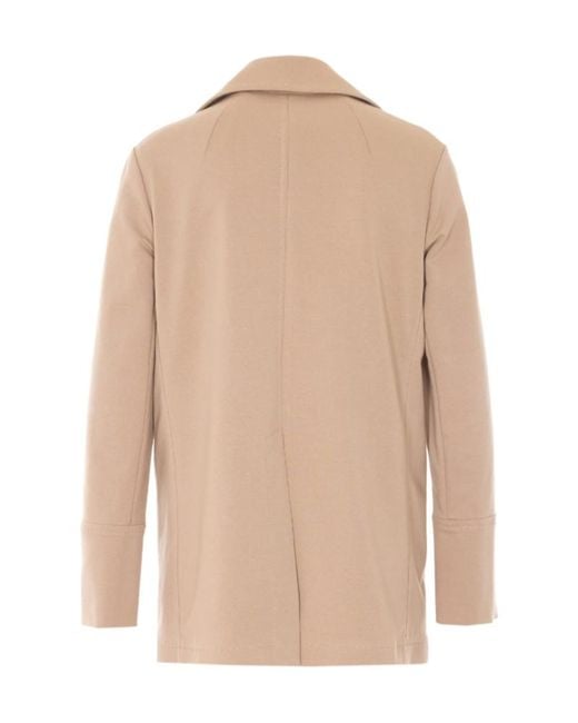 Circolo 1901 Natural Double-Breasted V-Neck Jacket