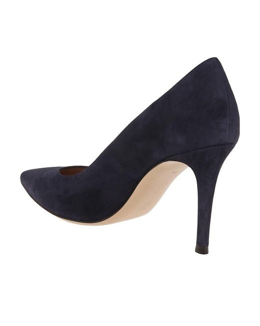 Gianvito Rossi Blue Hit Pointed High-Heeled Shoes