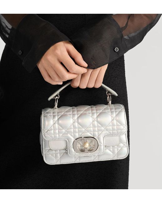 Dior Gray Mini Jolie Shoulder Bag