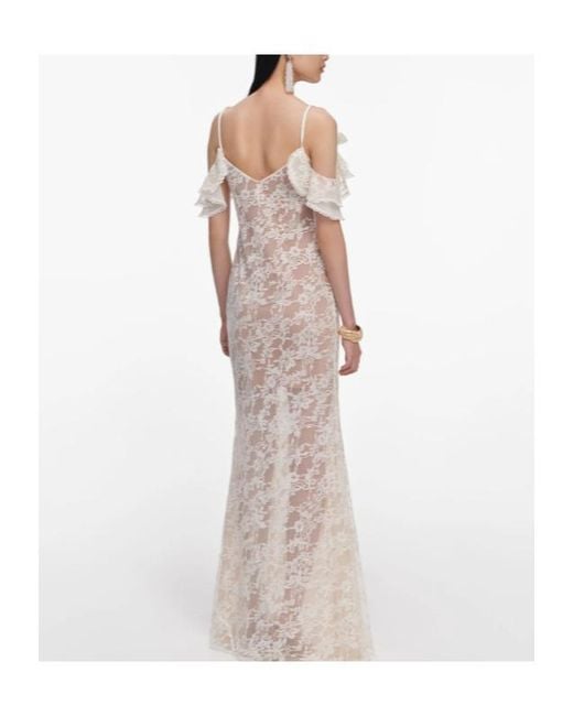 Self-Portrait Multicolor Floral Lace Maxi Dress