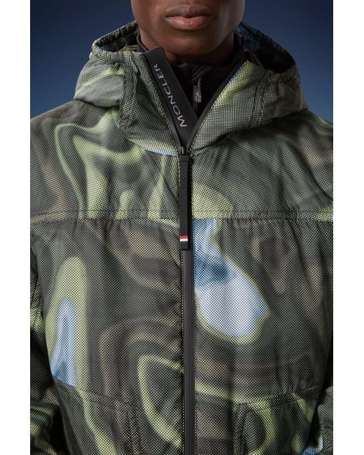 Moncler Green Grenoble Zip-Up Long-Sleeved Jacket for men