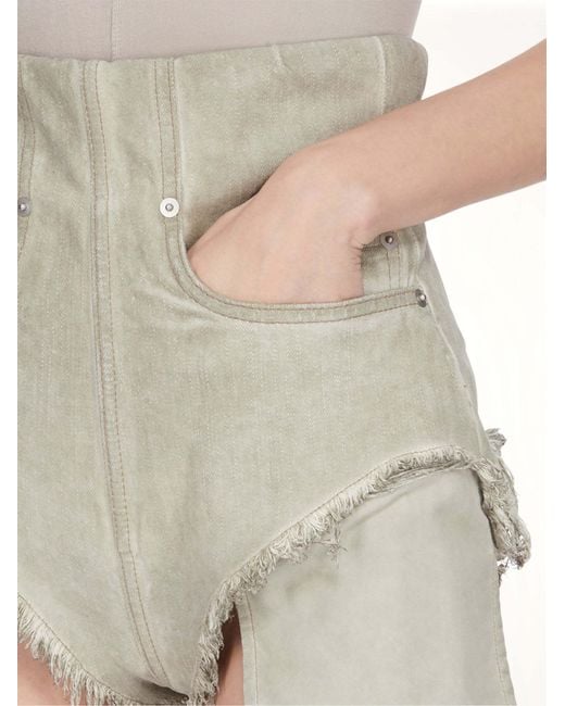 Rick Owens Natural Dirt Cutoffs Shorts