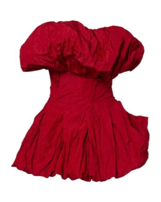 Magda Butrym Gathered Cotton-Blend Taffeta Minidress