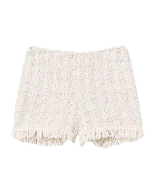 Twinset Natural Lurex Jacquard Shorts