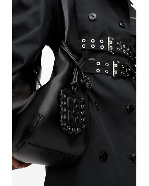 Ganni Black Medium Hobo Bag