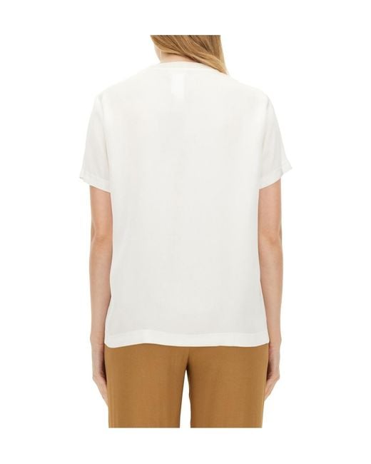 Fabiana Filippi White Satin T-Shirt