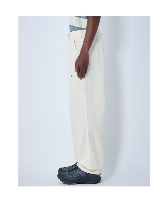 Stone Island White Mid Rise Straight-Leg Trousers for men