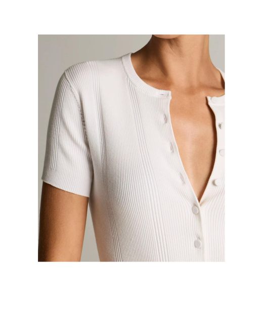 Vince Orange Short-Sleeve Knitted Cardigan