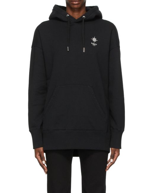 Givenchy Blue Graphic Printed Oversized Hoodie