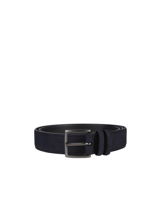 Orciani Blue Nabucco Nubuck Leather Classic Belt for men