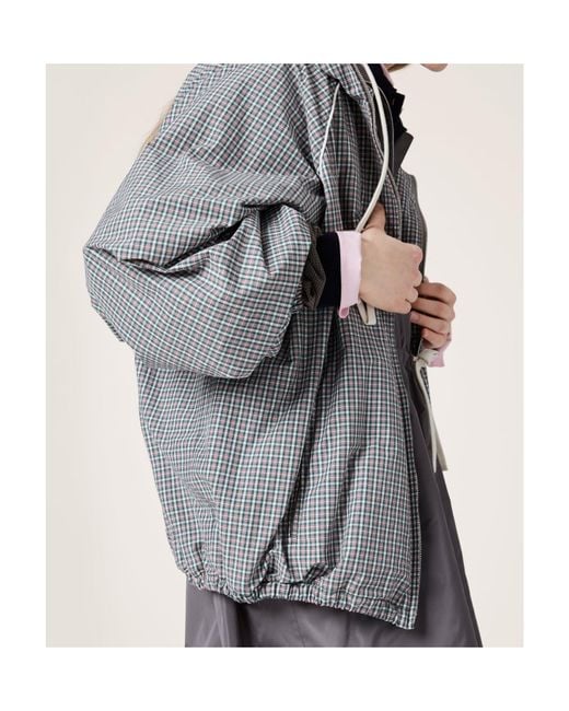 Miu Miu Gray Checked Drawstring Jacket