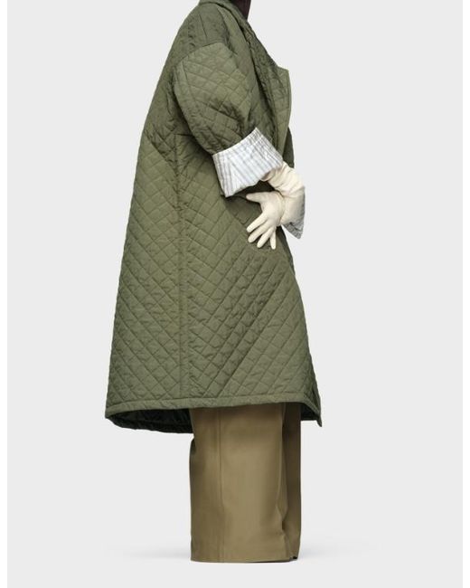 Maison Margiela Green Quilted Coat