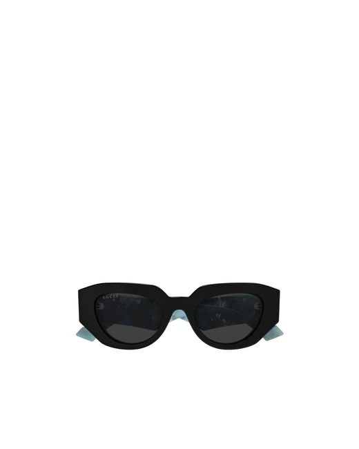 Gucci White Eyewear Geometric Frame Sunglasses