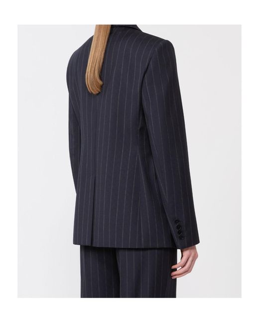 Max Mara Blue Studio Onagro Double-Breasted Blazer