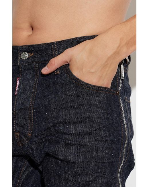 DSquared² Blue Belt Loop Jeans for men