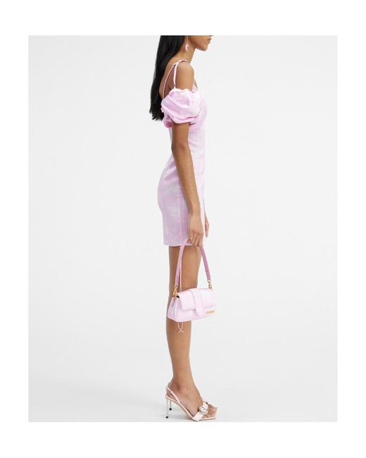Jacquemus Pink Puff-Sleeved Mini Dress