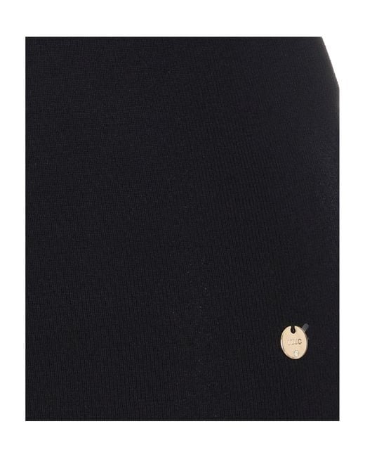 Liu Jo Black V-Neck Knit Top
