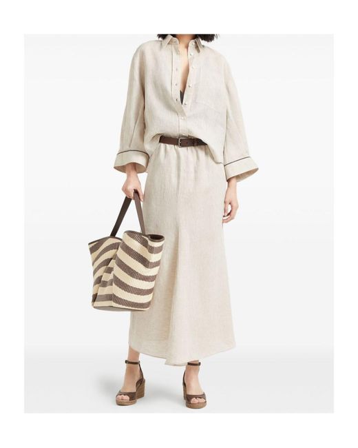 Brunello Cucinelli Natural Straight Shirt