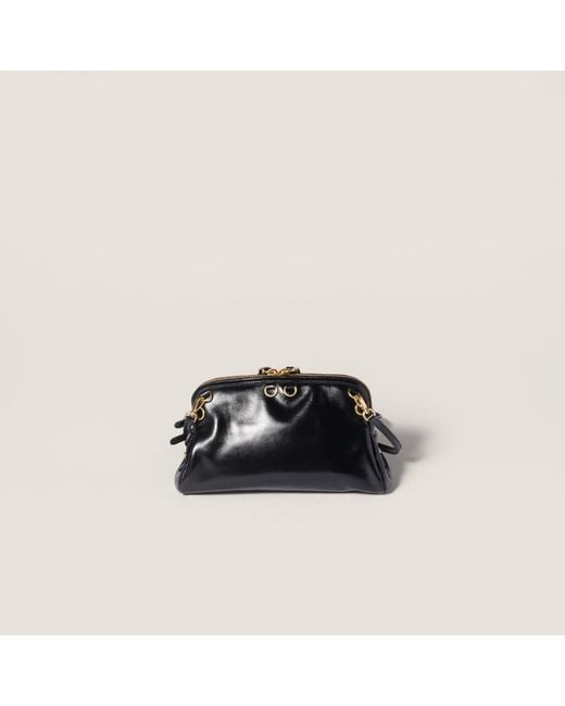 Miu Miu Black Caprice Leather Clutch