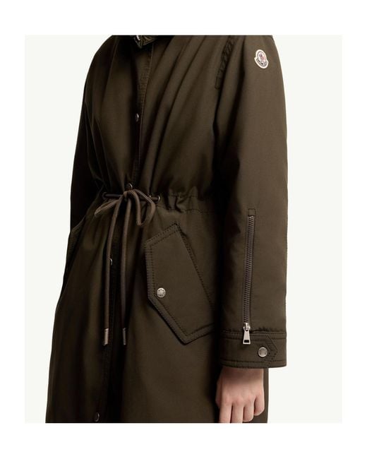 Moncler Green Halicte Long Down Parka