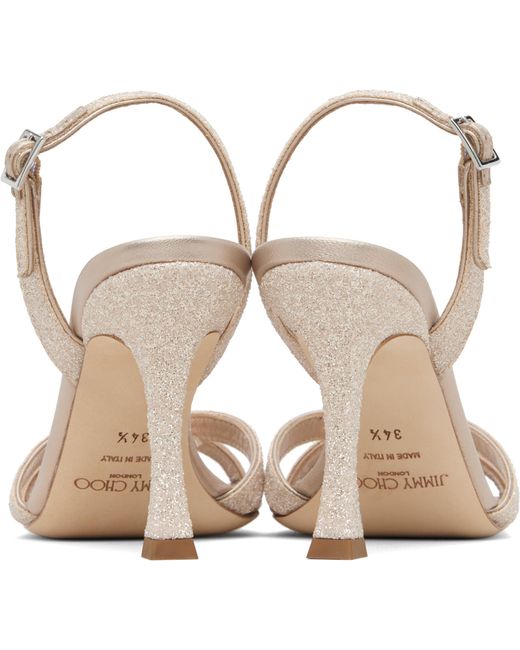 Jimmy Choo Metallic Elsy 90 High-Heeled Sandals