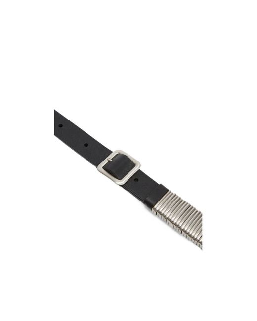 Jil Sander White Loops Buckle Belt for men