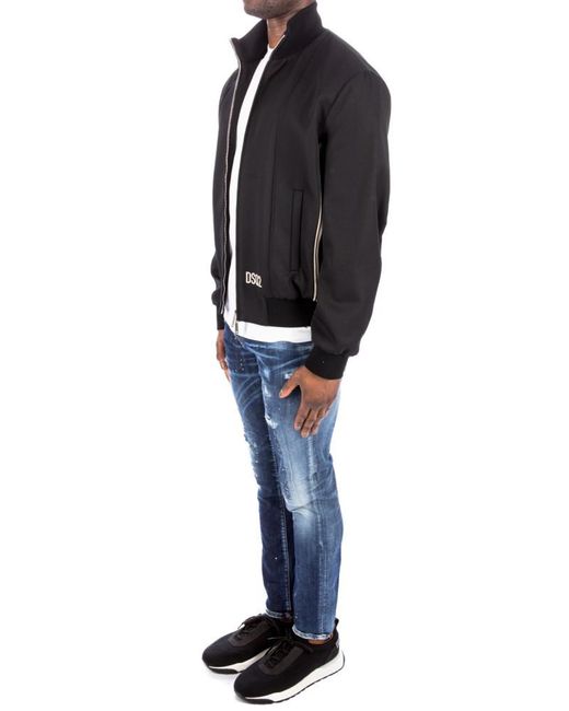 DSquared² Blue Mid-Rise Distressed Skinny Jeans for men