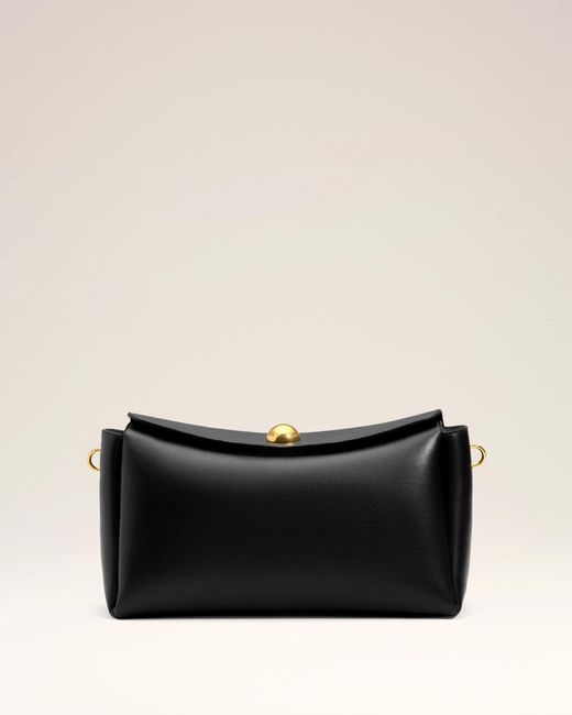AMI Black Smooth Leather Carrousel Medium Bag