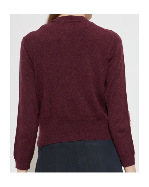 Isabel Marant Purple Crew Neck Long-Sleeved Knitwear