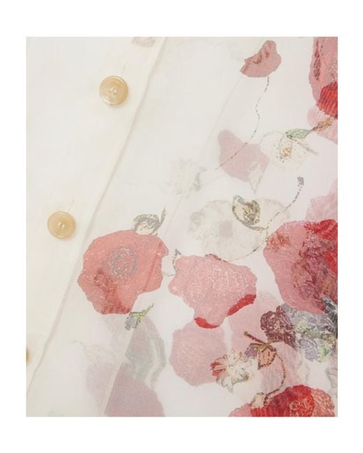 Khaite White Riordan Printed Shirt