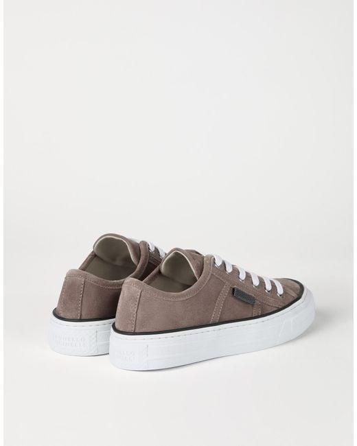 Brunello Cucinelli Brown Low Top Lace-Up Sneakers