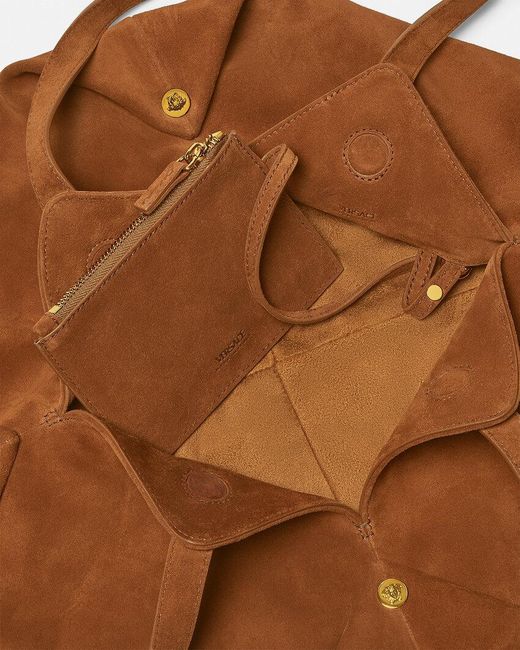 Versace Brown Protea Shoulder Bag