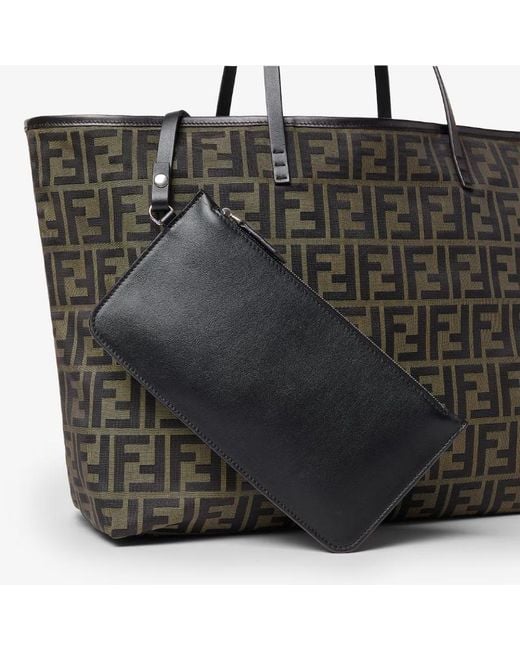 Fendi Black Ff Zucca Superlight Fabric Shopper