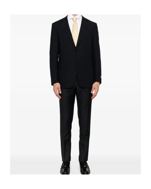 Canali Black Button Blazer for men