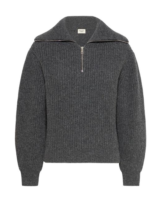 Weekend by Maxmara Gray Wool Zipper Turtleneck Sweater