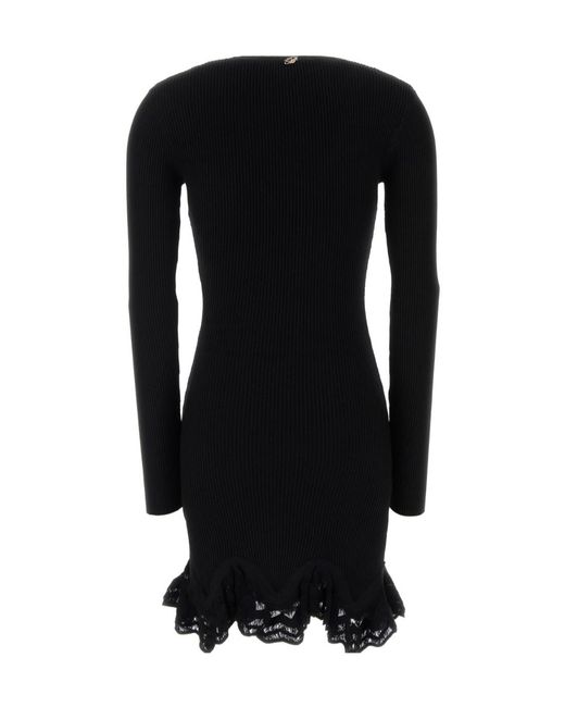 Blumarine Black Knit Mini Dress