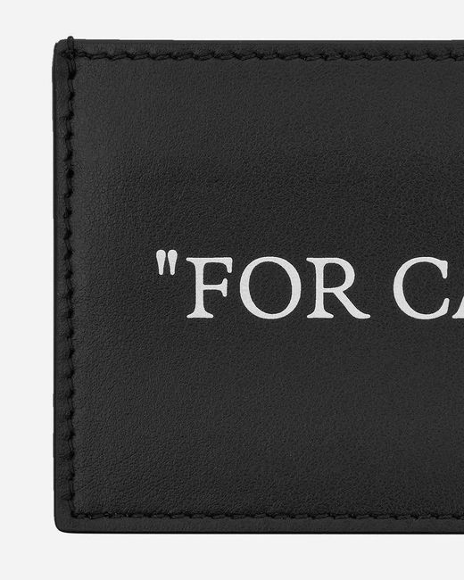 Off-White c/o Virgil Abloh Black Quote Leather Cardholder for men
