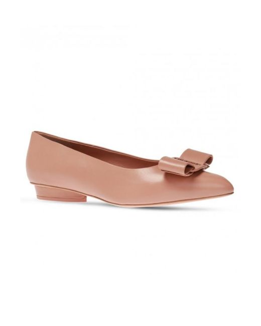 Ferragamo Pink Ferragamo Viva Ballet Flats